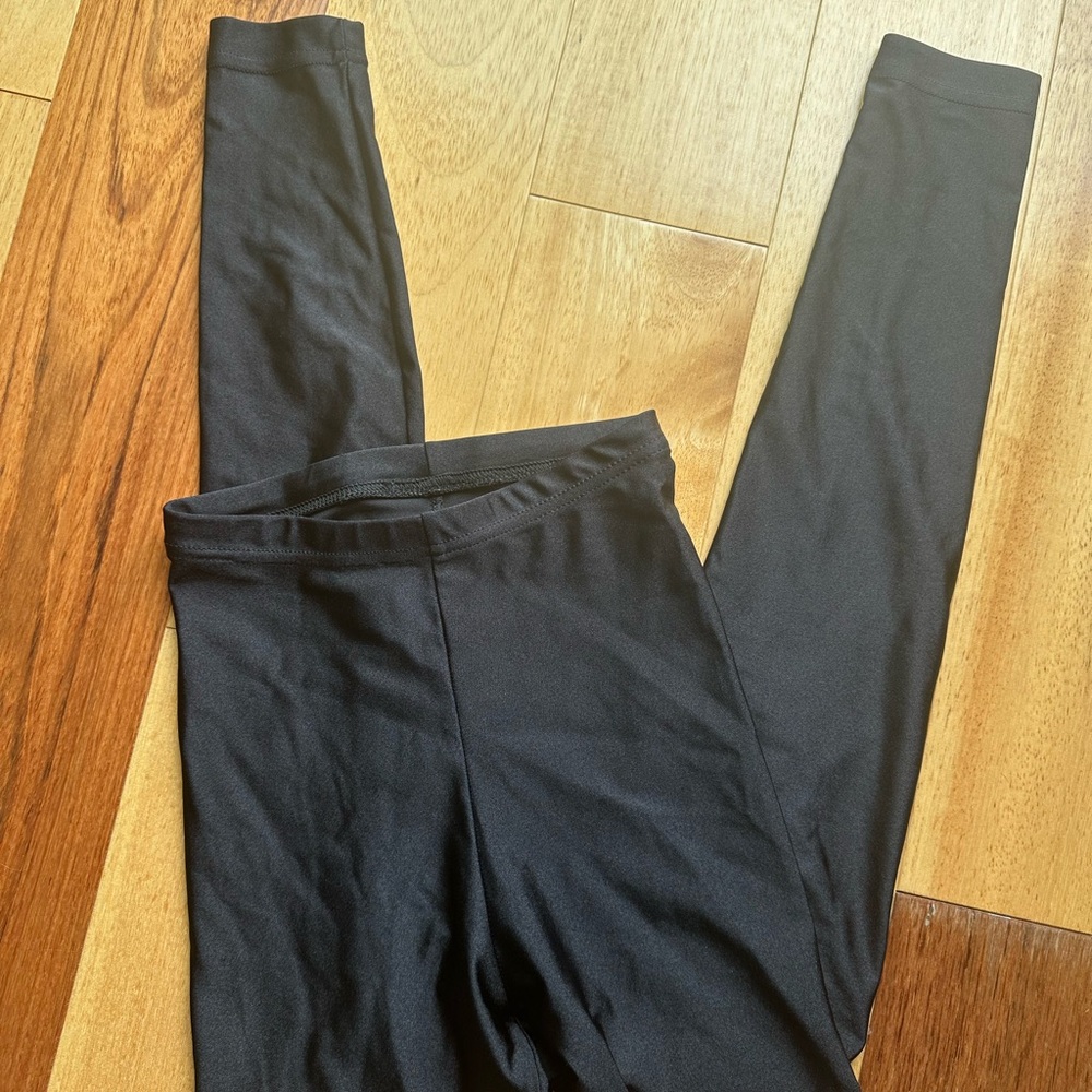 American Apparel Black Shiny Leggings